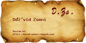 Dávid Zseni névjegykártya